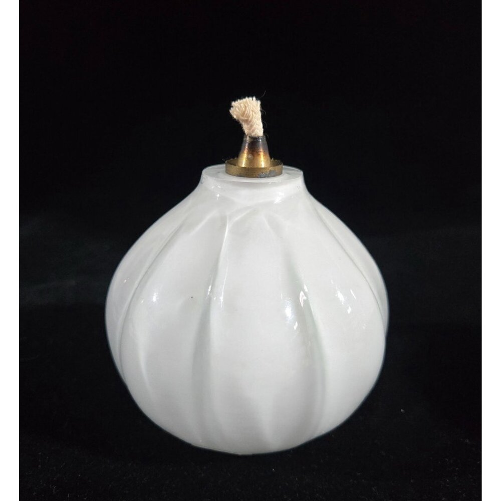 Light Show giftware Blown white opal glass oil lamp